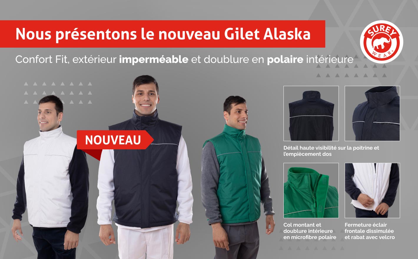Nous présentons le Gilet Polaire et Imperméable Alaska : Protection et Confort pour les Professionnels de l’Industrie
