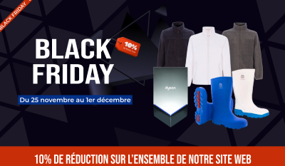 Black Friday! Remises sur EPI, Vêtements et Bottes de Sécurité