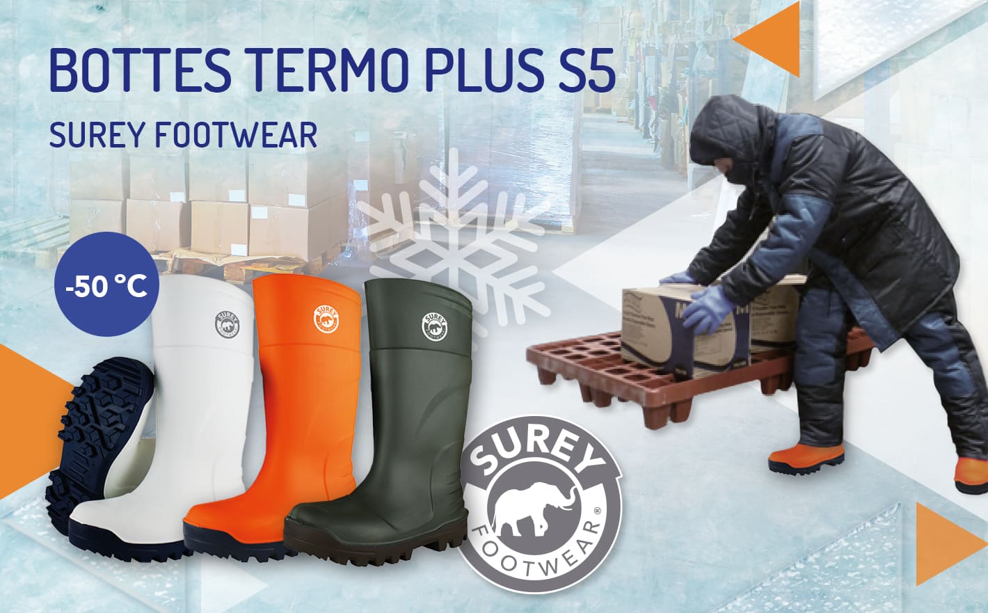 Bottes Termo PLUS S5 en polyuréthane avec semelle UltraGrip SRC