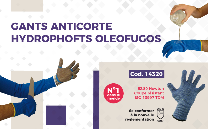 NOUVEAU: Gants anti-coupures et imperméables.