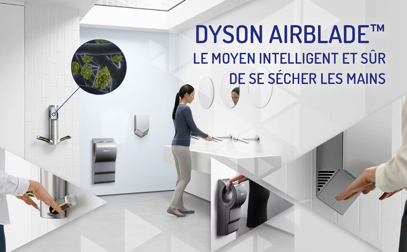 Dyson Airblade™ Le moyen intelligent et sûr de se sécher les mains