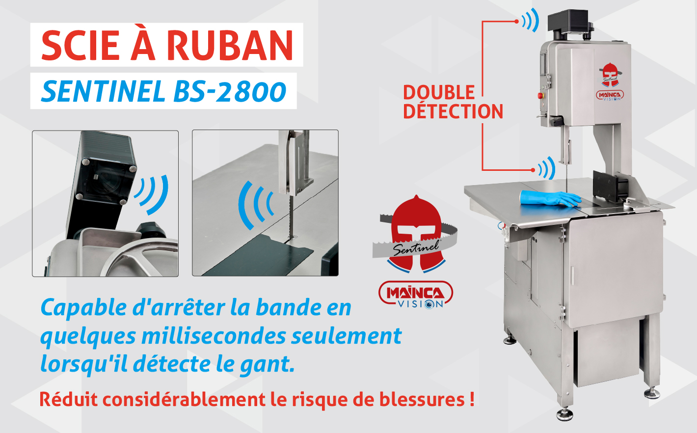 Une scie à ruban qui s’arrête toute seule pour protéger vos mains ? Oui, ça existe