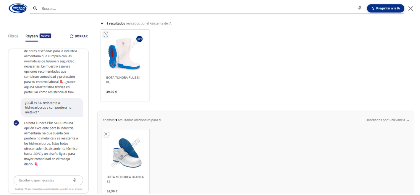 Notre assistant IA vous aide à trouver des EPI, des chaussures de sécurité, des vêtements de travail et des vêtements jetables en quelques secondes.