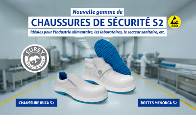 Surey Footwear lance sa nouvelle gamme de chaussures de sécurité S2 - ESD