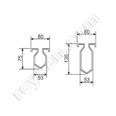 CANALINE LARGEUR 80MM MTS