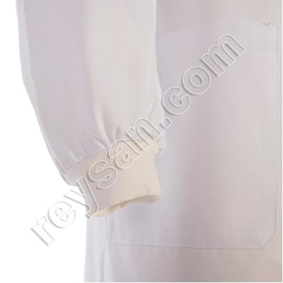 BLOUSE TERGAL BLANCHE POIGNET