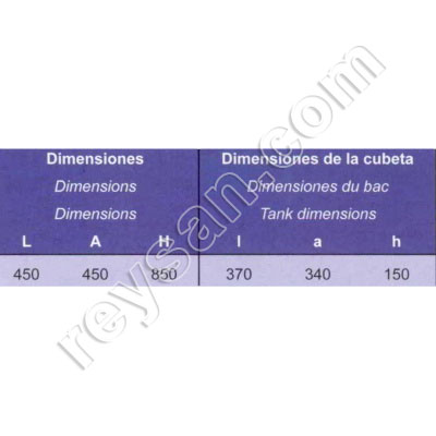 LAVE MAINS 450X450X850 061002