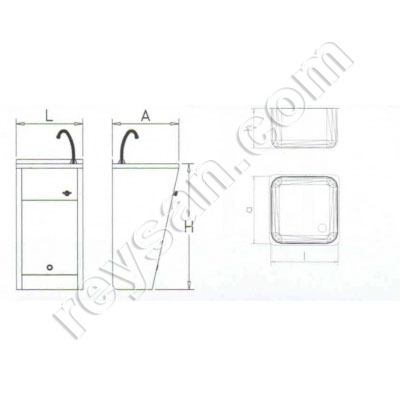 LAVE MAINS 450X450X850 061002