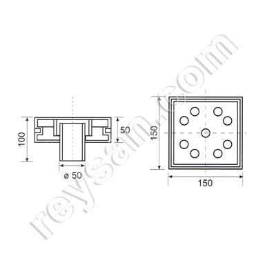 BOUCHE EVACUA 150*150*100  137
