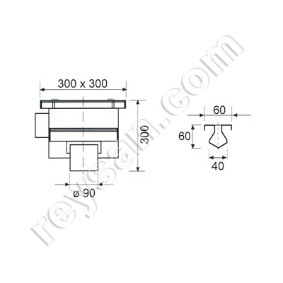 BOUCHE EVAC 300*300*300 1377SF