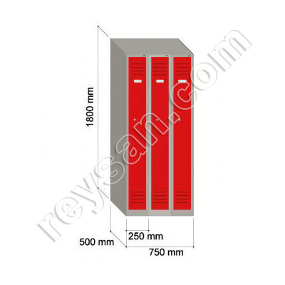VESTIAIRE 1 PORTE ACIER PEINT