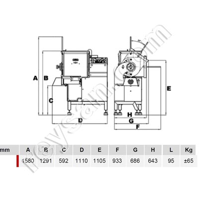HACHOIR MELANGEUR MG95 HYBRI