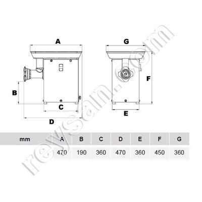 HACHOIR REFRIGERE PF82/22