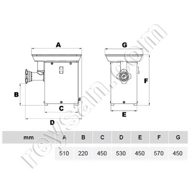 HACHOIR REFRIGERE PF98/32