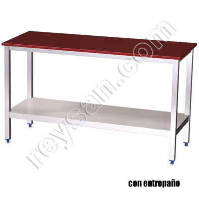 TABLE POLYETHYLENE ROUGE