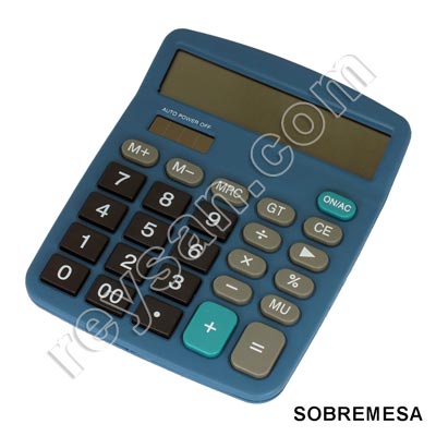 CALCULATRICE DÉTECTABLE PAR RAYONS X EN MÉTAL BLEU