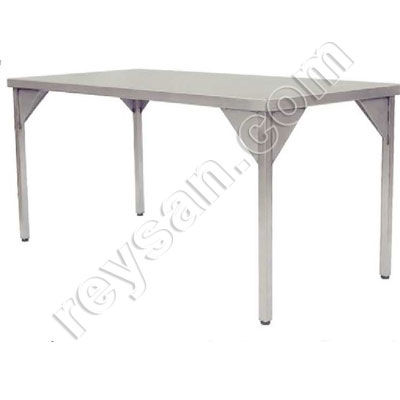 TABLE CENTRALE EN ACIER INOXYDABLE