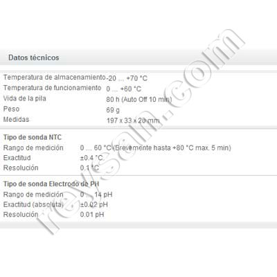 TESTEUR PH/TEMPERATURE 206PH-1