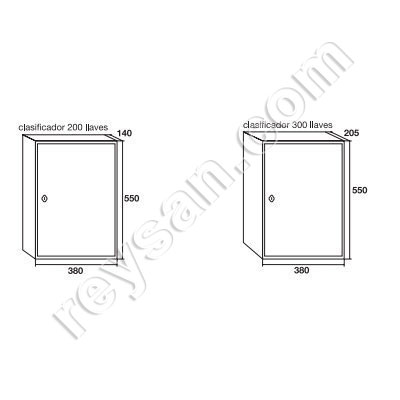 ARMOIRE A CLES SUPPORT REGABLE