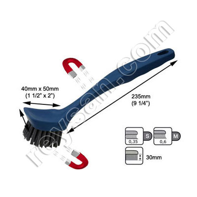 BROSSE À VAISSELLE EN MÉTAL DÉTECTABLE AUX RAYONS X