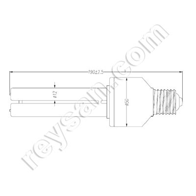 TUYAU UVC 15 W INCASSABLE