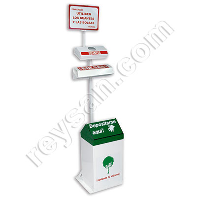 DISPENSATEUR DE GANTS ET SACS AVEC CONTENEUR