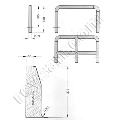 PILIER INOX BRILLANT