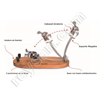 SUPPORT DE JAMBON ROTATIF PLIABLE