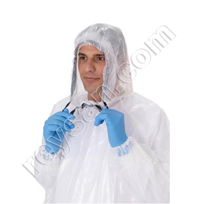LDPE PONCHO IMPERMÉABLE JETABLE AVEC MANCHESE