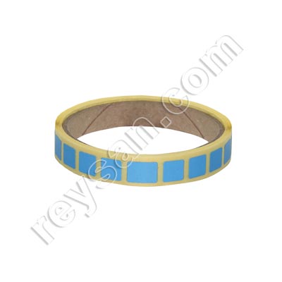 ÉTIQUETTE BLEUE DÉTECTABLE PAR LES MÉTAUX 10 X 10 MM