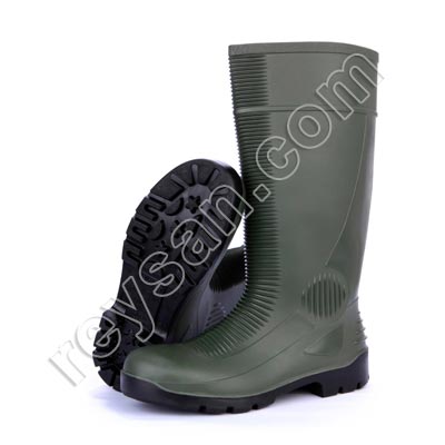 BOTTE PVC VERTE S5 EMBOUT ET SEMELLE INTÉRIEURE