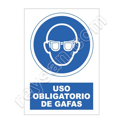 PANNEAU OBLIGATOIRE DE PORT DE LUNETTES DE PROTECTION