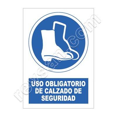 PANNEAU OBLIGATOIRE DE PORT DE CHAUSSURES DE SÉCURITÉ