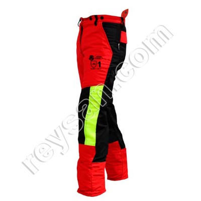 PANTALON TRONÇONNEUSE ROUGE CLASSE 1