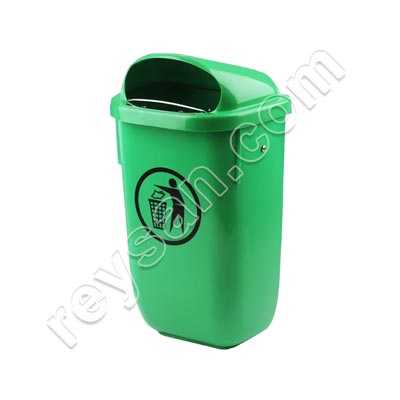 POUBELLE EN PLASTIQUE VERTE 50L