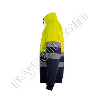SWEAT HAUTE VISIBILITÉ À FERMETURE ÉCLAIR