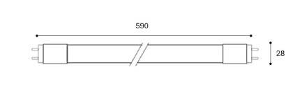 TUBE LED INCASSABLE 9W