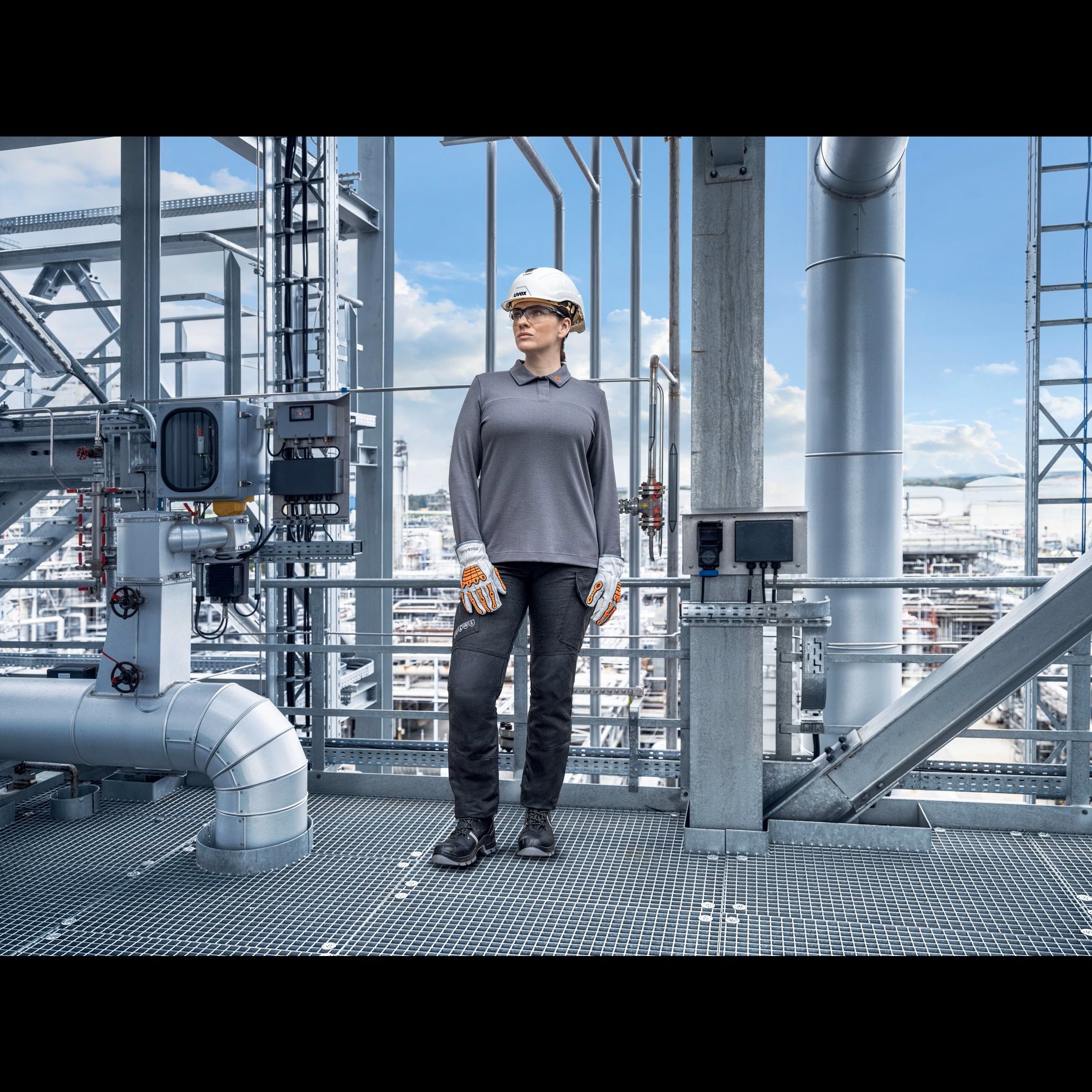 POLO UVEX PRO FEU + ARC GRIS