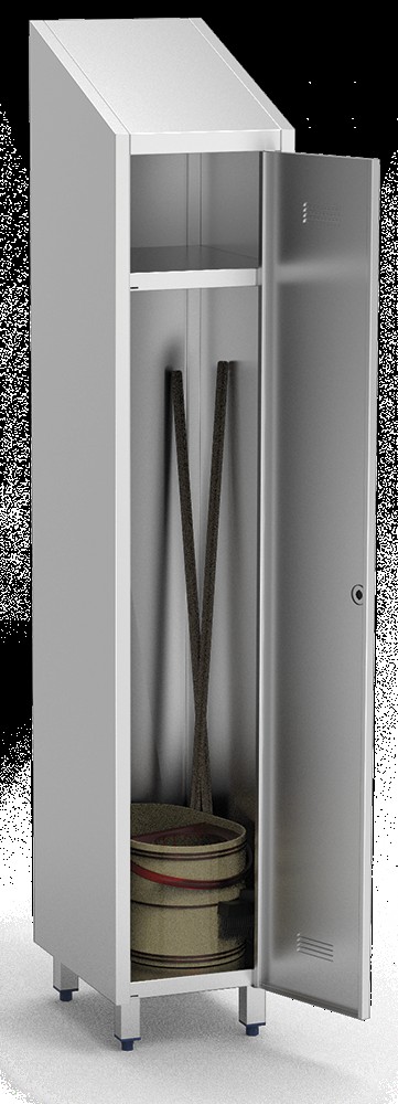 ARMOIRE EN ACIER INOXYDABLE À PORTE BATTANTE 370 × 480 × 2010 MM